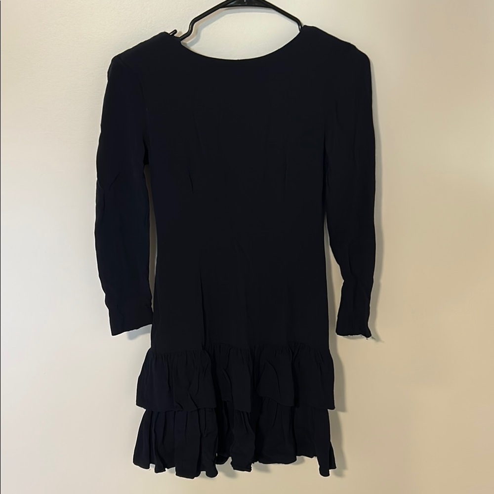 Vintage Navy Liz Claiborne Navy Ruffle Dress
